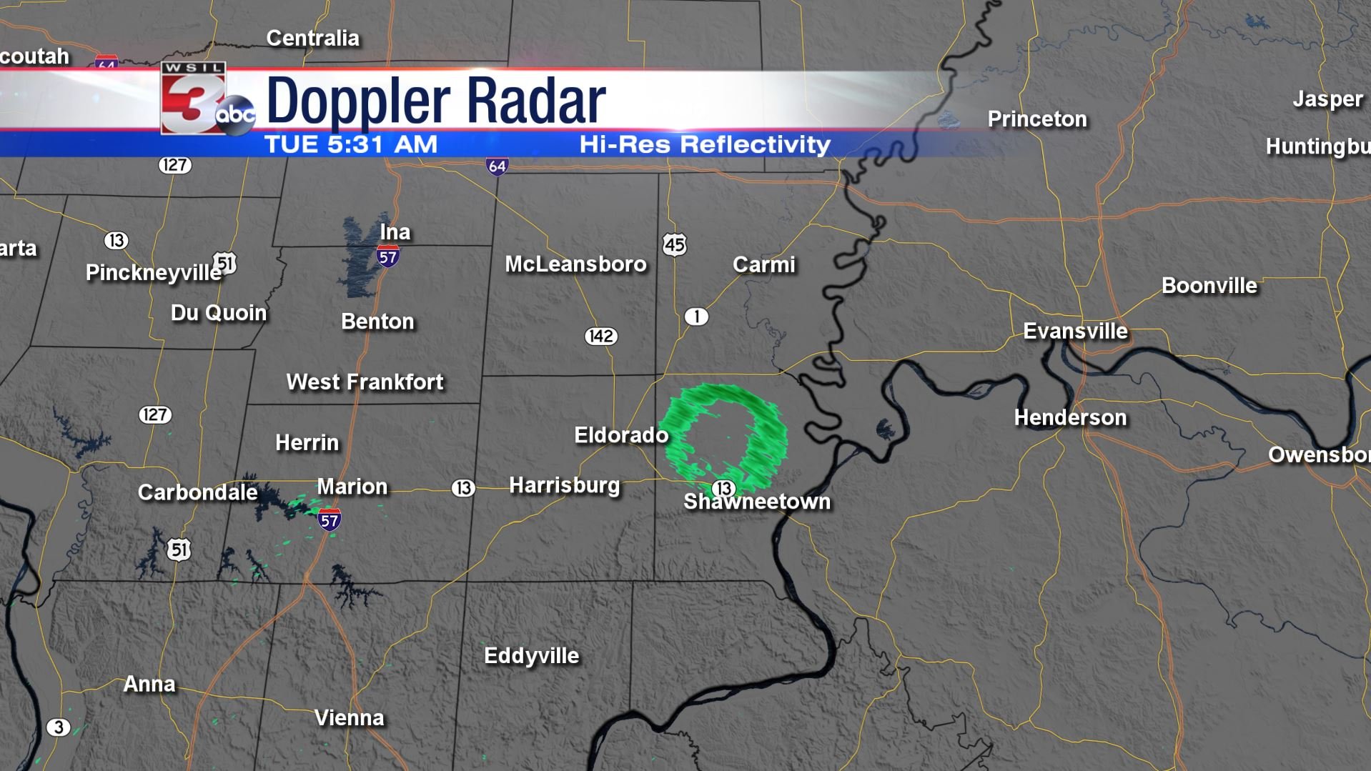 Purple Martin Roost Rings Visible on Local Radar WSILTV 3 Southern